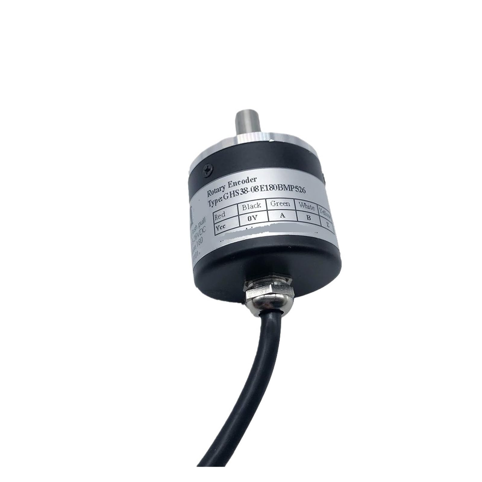 ZIDRMTKVK GHS38-06E Series Cable Back Out Incremental Rotary Encoder 5-26V GHS38 Micro Type NPN Output A B Z(200ppr)
