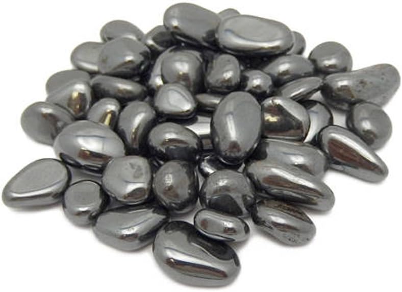 Rock Paradise Hematite Small 1/2 lb Tumbled Natural Stones - Gemstone Supplies for Wicca, Reiki, and Energy Crystal Healing