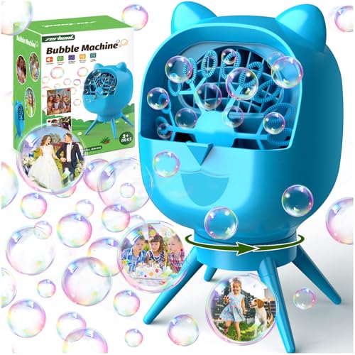 Zerhunt Bubble Machine Rechargeable Bubble Maker: 500ML Automatic High-Output Bubble Blower for Parties Weddings Birthdays & Outdoor Activities - Bubble Toys for Kids Toddlers & Family Entertainment