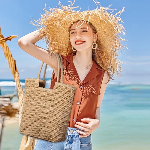 Bolso tejido playa para mujer estilo boho miniatura 6