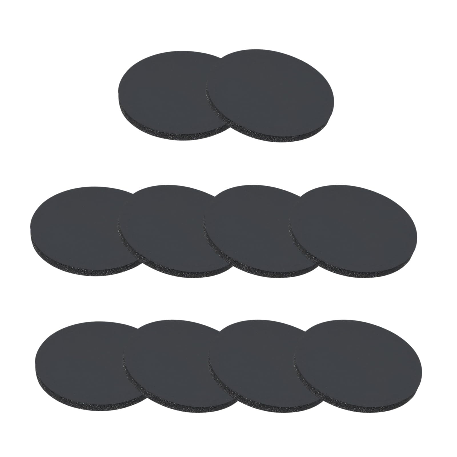 PATIKIL Rubber Solid Discs Washers, 10 Pcs 10mm OD x 1mm Thick Rubber Round Gasket Pad Bushings Spacer Washer for DIY Gasket Craft, Black