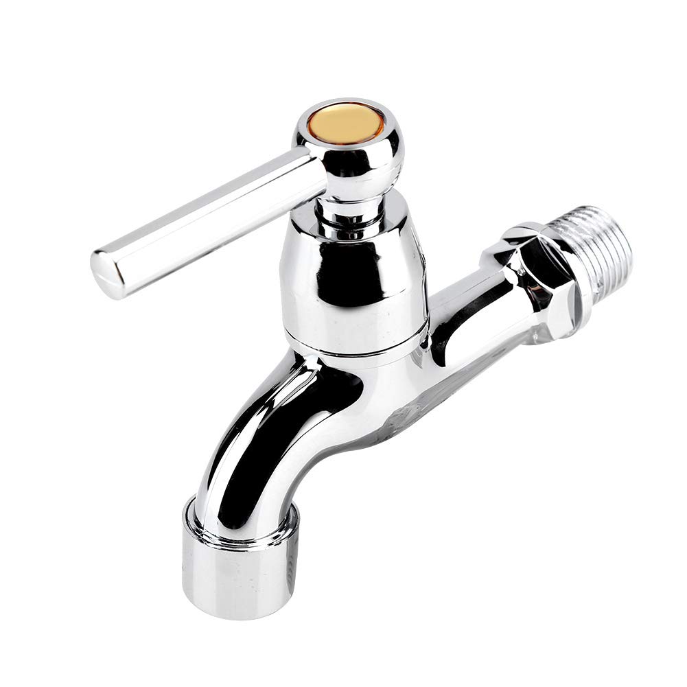 Washing Machine Faucet Sink Wall Mounted Single Handle Water Tap for Laundry Room Bathroom Utility Room Standard Hose