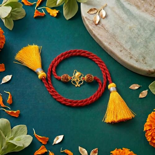 Image of ZAVYA 925 Pure Silver Ganesha Rakhi for Brother, Sterling Silver Bracelet for Bhai, Rakshabandhan Gift, with Authenticity Certificate