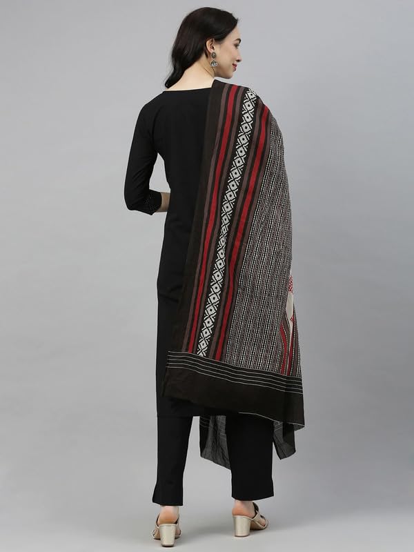 Image of Vaamsi Women's Cotton Regular Palazzo and Dupatta Set