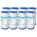 Membrane Solutions 20+50 Micron Pleated Water Filter Home 10"x4.5" Whole House Heavy Duty Sediment Replacement Cartridge Compatible with ECP10-1,ECP20-BB,R50-BBSA,FXHSC (8 Pack)
