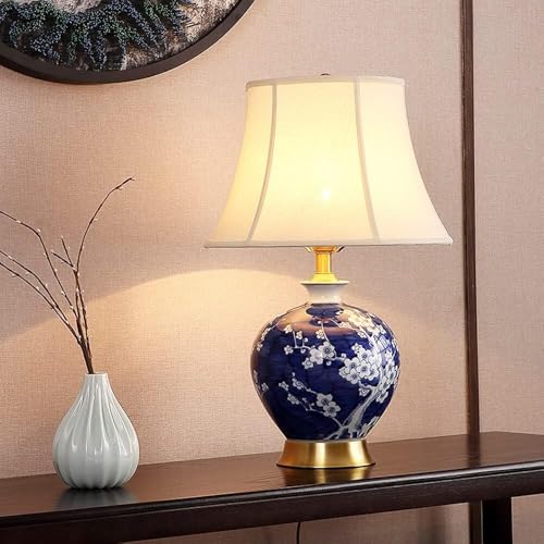 Lampe de bureau en laiton et céramique CLMJHG, élégance chic pour votre salon