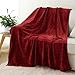 BATTILO HOME Christmas Red Throw Blanket for Couch, Chenille Knit Blanket for Sofa, Chair, Christmas Decor, Super Soft Blanket, 51