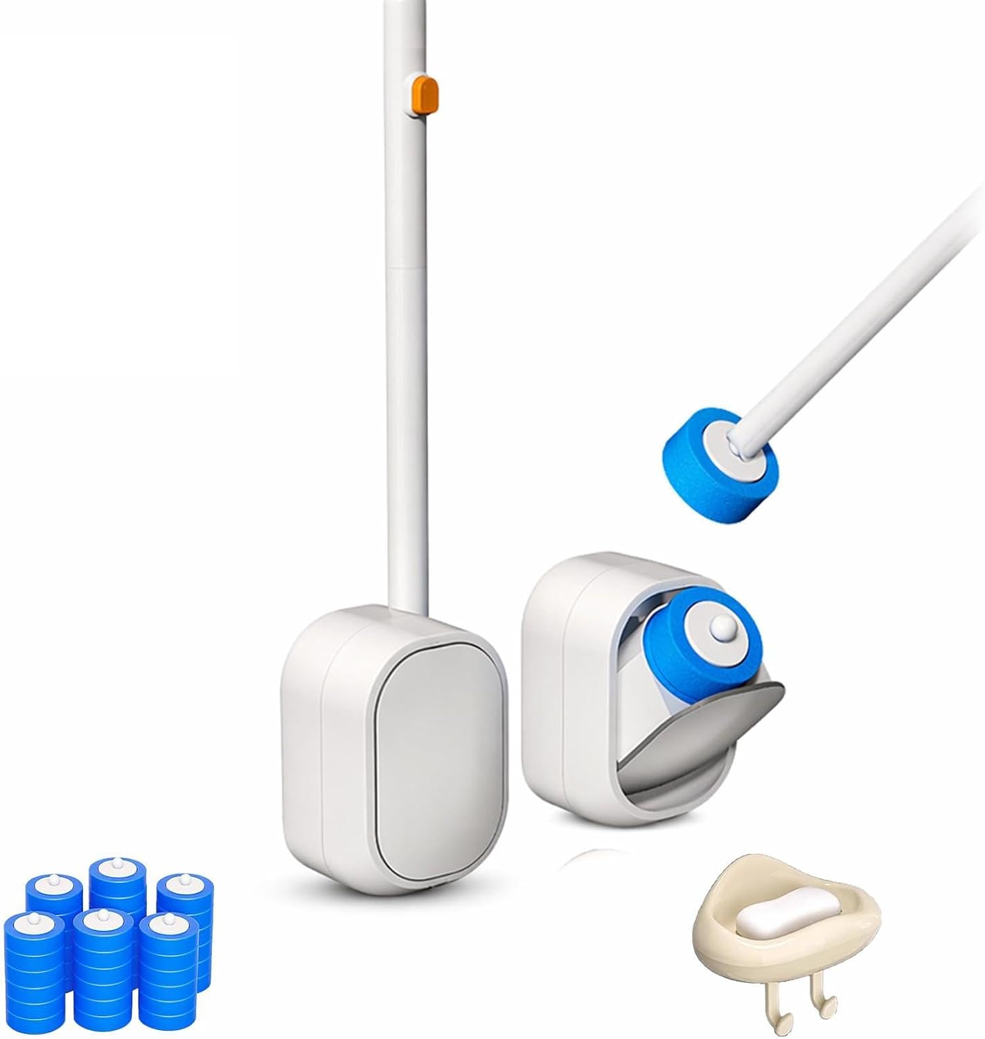 Bathroom Cleaning Combo - Toilet Brush - Paper Holder - Soap Box Storage