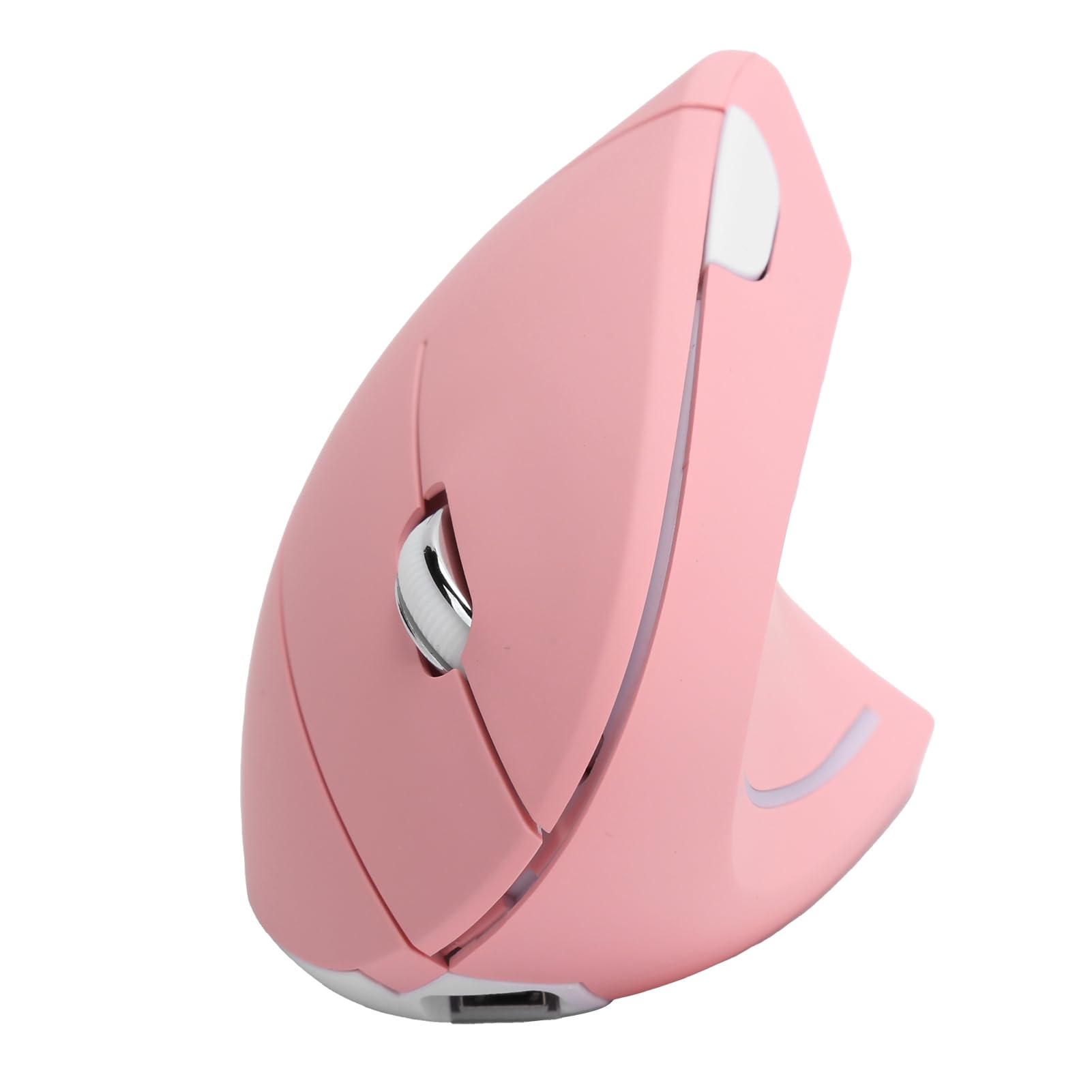 Ausla Mouse Verticale, Mouse da Gioco USB Wireless Ergonomico, 2,4 G per Uso in Ufficio, DPI Regolabile 800-2400 (Topo rosa verticale H1)