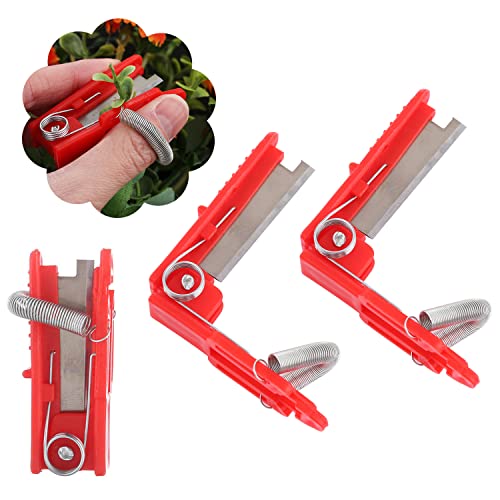TorSor 3 Pack Gardening Thumb Knife Leaf Tips Cutter Bonsai Pruning Scissors Herb Snips Finger...
