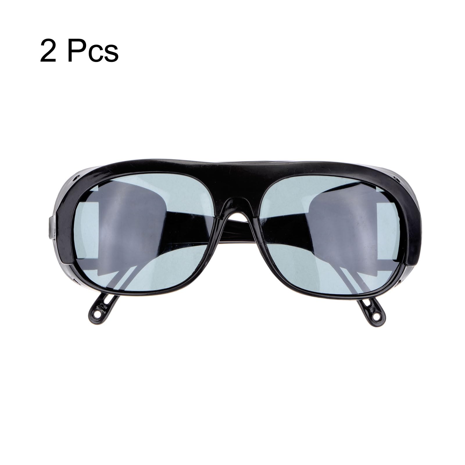 Uxcell 2pcs Protection Welding Glasses with Polycarbonate Grey Lens Safety Goggles, Black, 15 x 15cm / 5.9" x 5.9" - Image 3