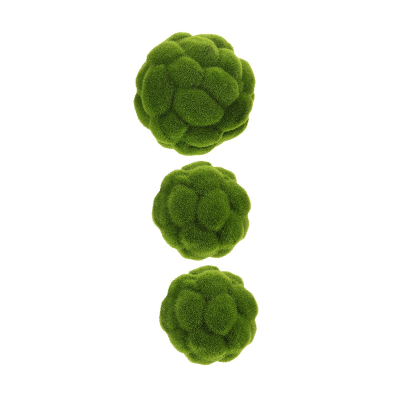 Bolas de Musgo Artificiales Verdes de Plástico 3 Piezas