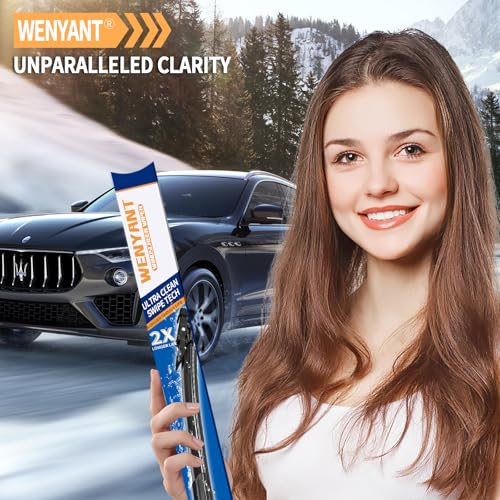 Image of 28 inch /28 inch Windshield Wipers Compatible with Ford Edge 2015-2020 Focus 2012-2018 Escape /Fusion 2013-2019 Front Wiper Blades for My Car Original Equipment Automotive Replacement (Set of 2)