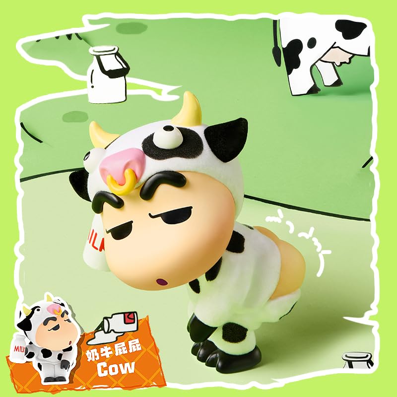 Image of MINISO Crayon Shin Chan Tushie Series Collection Vinyl Plush Pendant Surprise Box Figure Model Random Design Blind Box Toy Collectible Toy for Home Decor Birthday Gifts (Random One Figure)