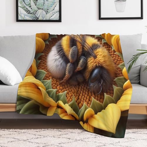 Plaid couverture de abeille mignonne idéal pour lit et canapé - 3