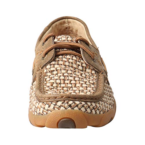 Image of Twisted X Women's Boat Shoe Canvas Driving Moccasins, Bomber /Ivory, 6.5 Medium