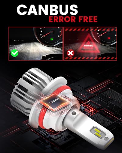 Image of LASFIT BEAM 2026 Upgrade HB1 /9004 Bulbs, True 50W, 4X Brighter Than Halogen, 1:1 Replacement, 200M Visibility, 6000K White, CANbus Front Dual Beam Light Bulbs, All-in-One Conversion Kit