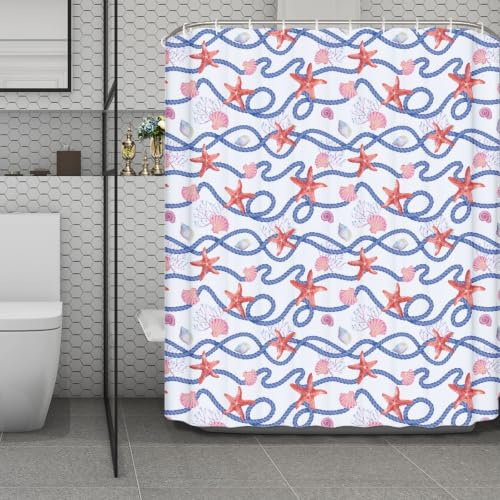 Rideau douche 180x200 tissu imperméable séchage rapide rouge