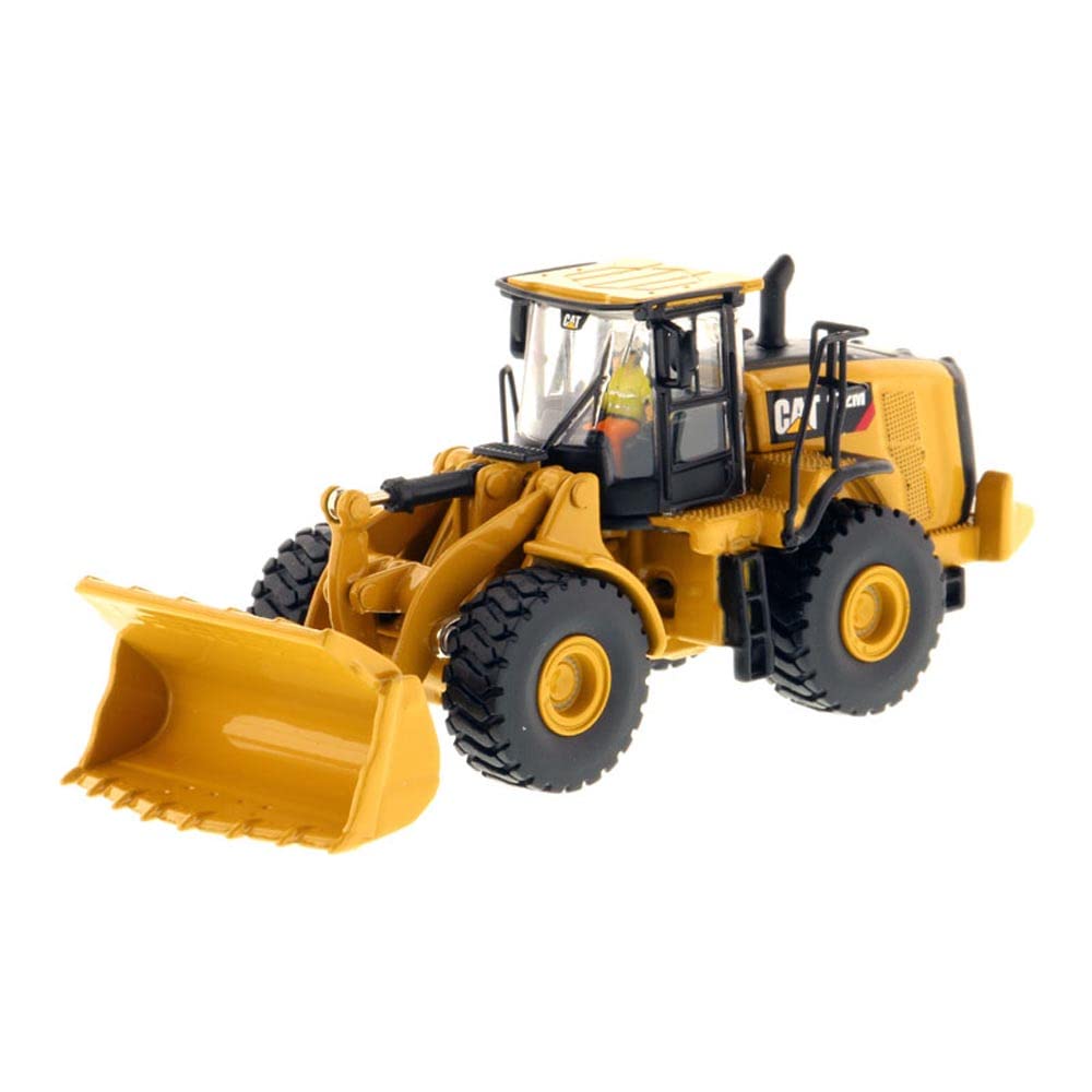 Diecast Masters 85949 - Caterpillar ładowarka rowerowa 972M, wierny w szczegółach pojazd budowlany H0 CAT w metalowym pudełku, skala 1:87, ok. 10,3 x 3,7 x 4,2 cm