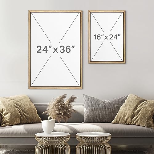 SIGNLEADER Framed Canvas Print Wall Art Set Soft Abstract Beige and Taupe Minimalist Texture Illustrations Boho Decorative for Living Room, Bedroom, Office - 16"x24"x3 NATURAL - Image 6