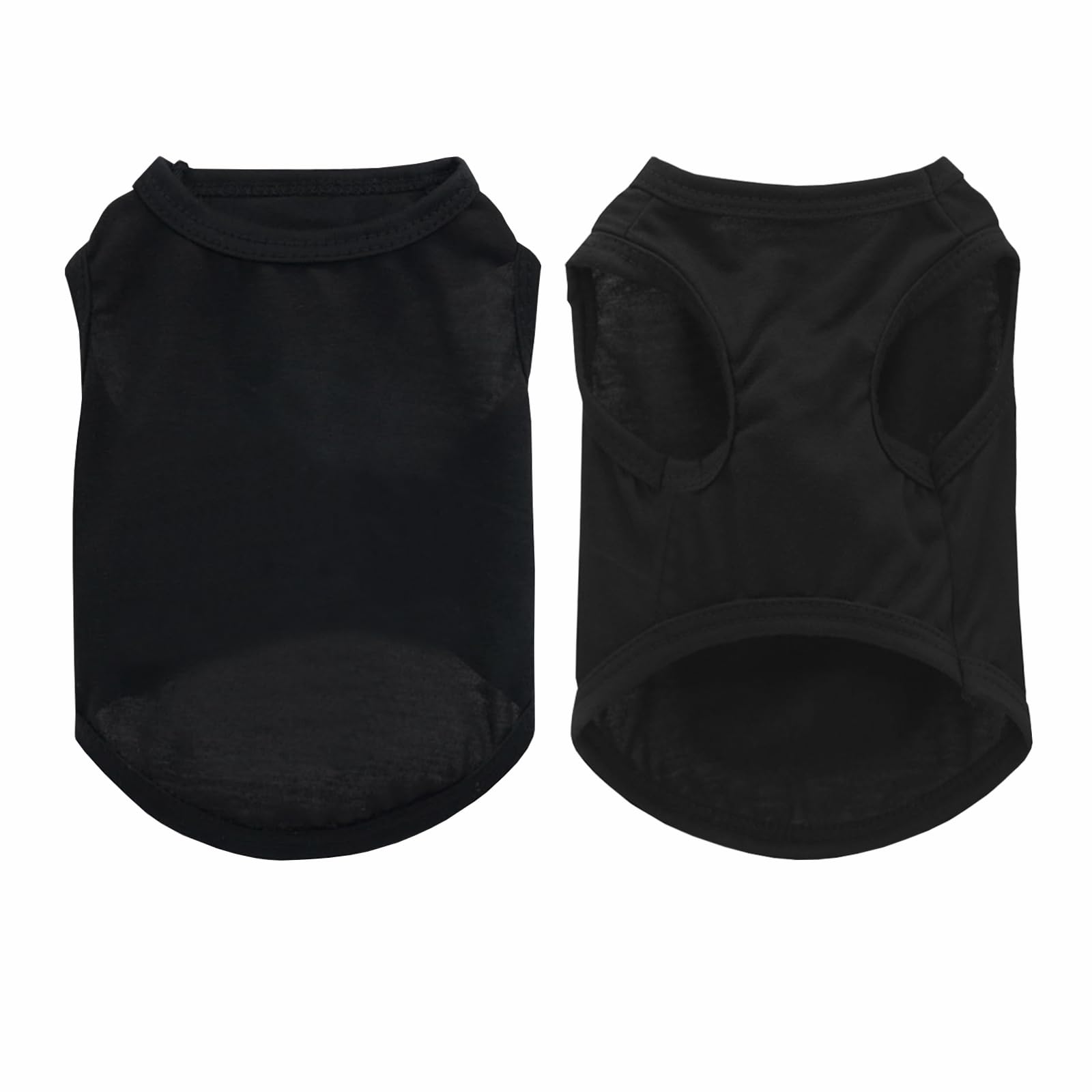 2 Packs Dog Shirts Blank Clothes Plain for Small to Medium Dogs Cotton Pet Apparel Fit for Extra Small Dog Cat (X-Large)