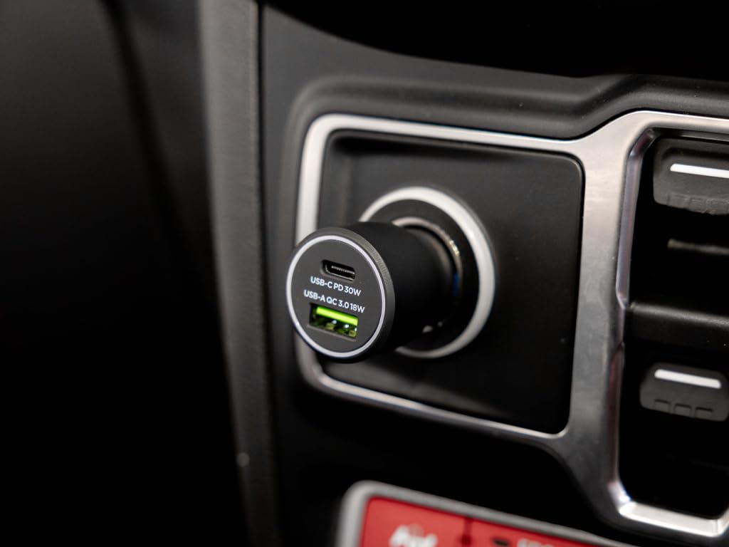 Quad Lock - Cargador de encendedor doble USB (C+A) (48 W)