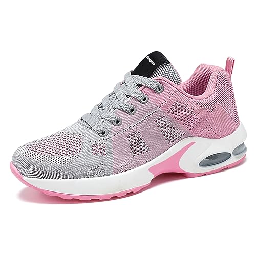 Image of Padgene Womens Sneakers Air Cushion Running Shoes Lightweight Tennis Walking Shoes Mesh Breathable Gym Work Fashion Sneakers Athletic Comfortable Casual