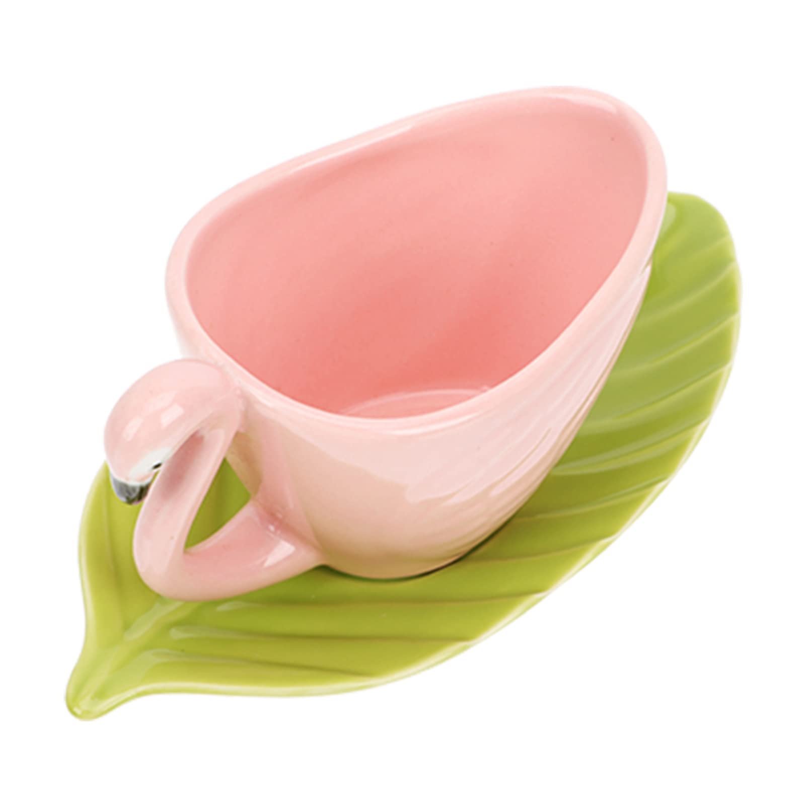 OUTPFTS Tazza da caffè in ceramica con set di piattini, Tazze da cappuccino con piattini, Tazzine