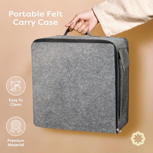 Image of Unordinary Granny Crochet Blocking Board Set - 9 Extra Thick Interlocking Mats with Grid, 150 T-Pins, Felt Storage Bag and Cotton Pouch - Blocking Board for Knitting, Crochet & Other Craft Projects