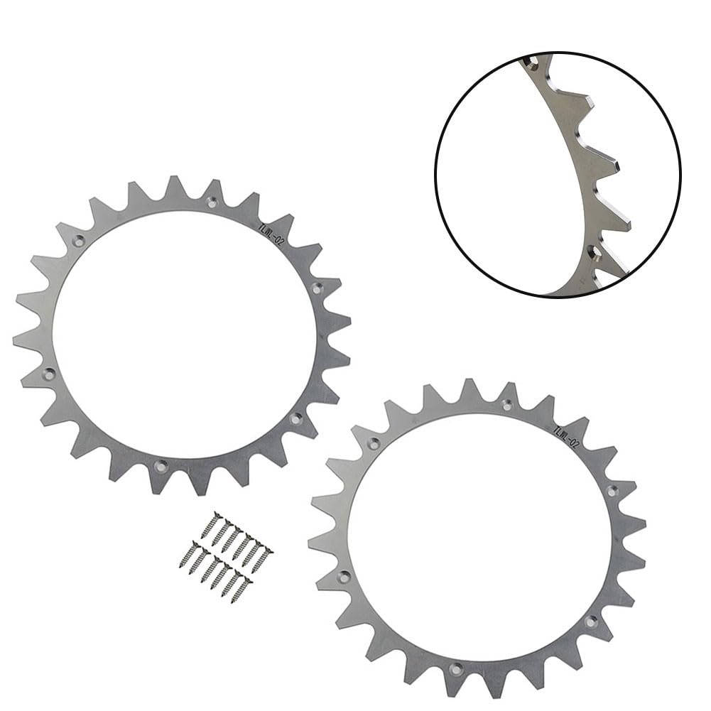 Lot de 2 pointes en acier inoxydable pour Worx pour Landroid pour robots L, améliorateurs de traction polis avec vis à tête fraisée WR153E WR155E WR147E WR148E