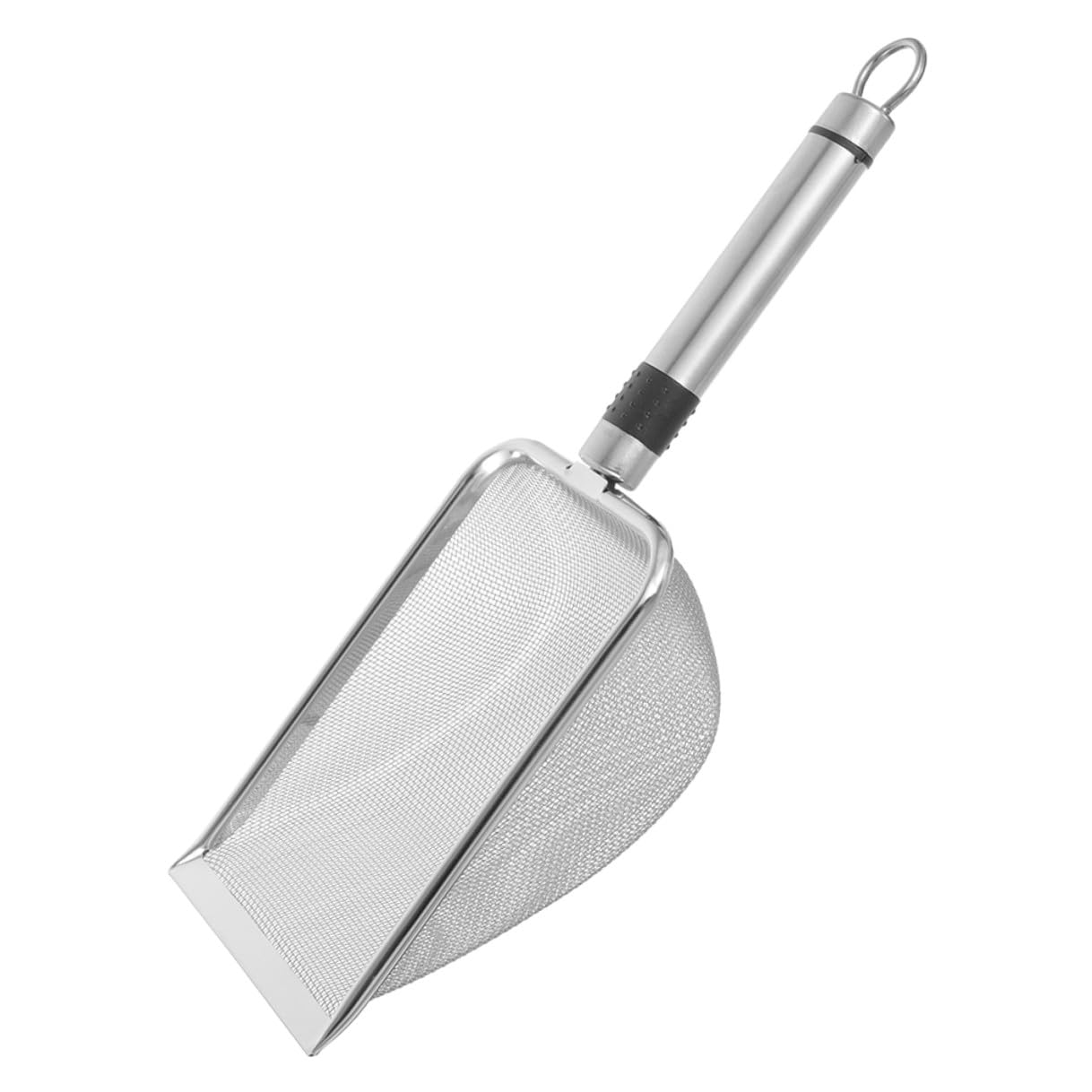Paletta per Lettiera Rettili in Acciaio Inossidabile con Porta-paletta e Filtro Scoop per Sacco di Sottosuolo