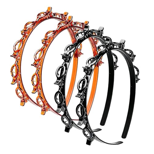 TYSSELY 4-Pack Braided Claw Clips (Black & Brown)