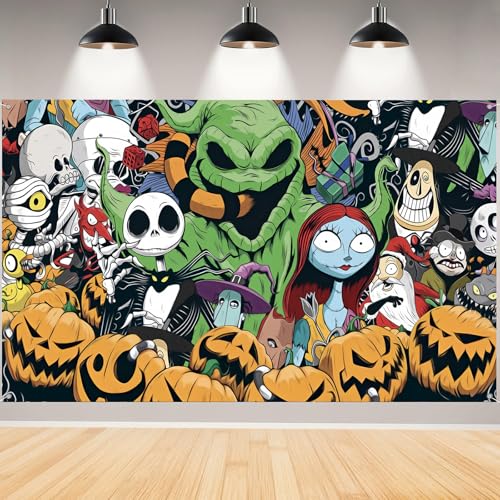 AEHHDL Halloween Backdrop Christmas Birthday Banner Halloween Decorations