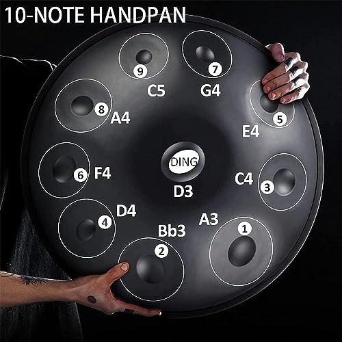 Handpan Drum 22 pulgadas 10 notas D menor color negro miniatura 2