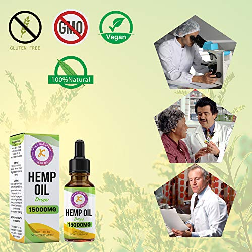 Hemp Oil Drops Dietary Supplement | 15000mg | High Strength | Made in UK | GMP Standard | No Artificial Flavours | GMO Free | Vegan & Vegetarian | 30ml - Image 8