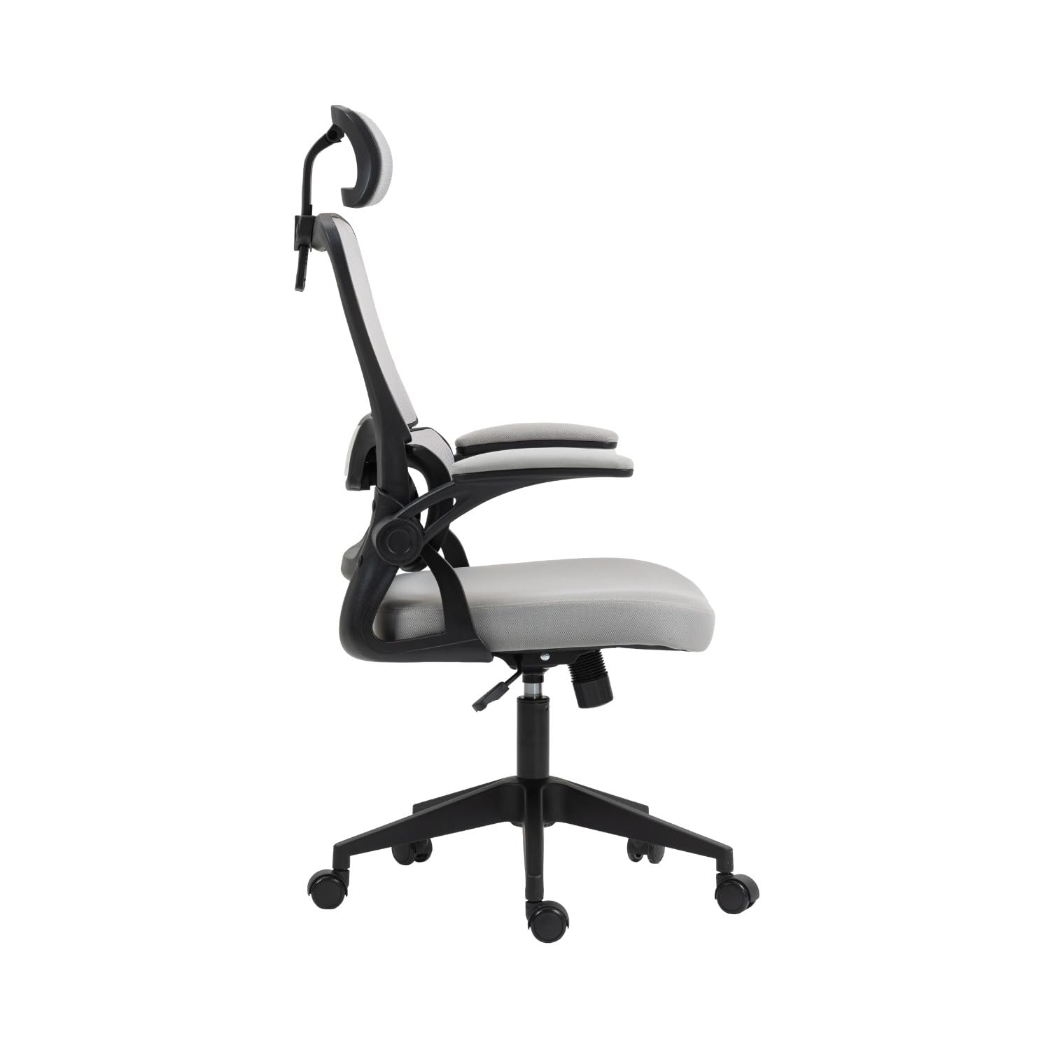 7H SEVEN HOUSE - Silla de Escritorio Ergonómica ErgoFlex Pro, Reposacabezas, Respaldo Transpirable, Altura Ajustable, Reclinable, Soporte Lumbar, Reposabrazos y Ruedas, Negro/Gris Oscuro/Gris Claro