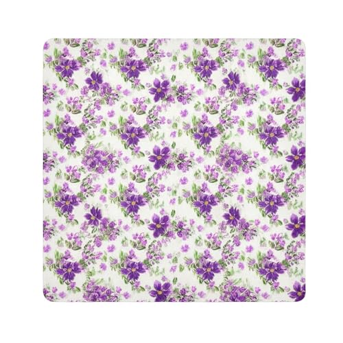 ODAWA Protective Camera Wrap Purple Watercolor Floral Cream Self-Adhesive Cloths 13.8