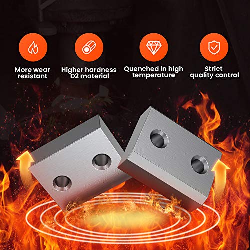 Anbull Electric Rebar Cutter Blades for 5/8Inch 16mm #5 Electric Rebar Cutter 6 Pcs Blades with 12 Hexagon Screw and 12 Spring Washer - Thumbnail 2