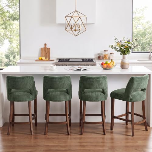 Image of VKNOW Bar Stools Set of 2, 26 inch Counter Height Bar Stools, Bright Green