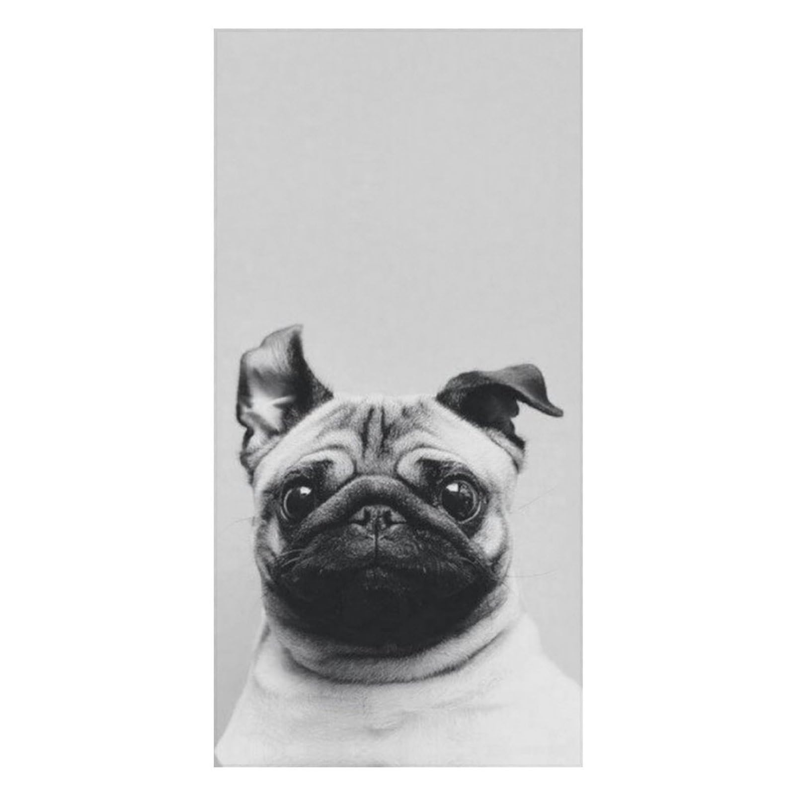 LWORZIIB Beach Towel, Cute Pug Bath Towel, Pool Towel Great for Gym Swimming 80 X 160cm