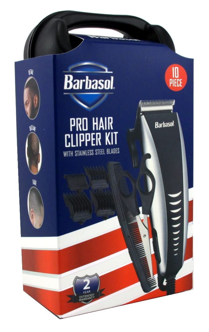Barbasol Professional Hair Clipper Kit with Stainless Steel