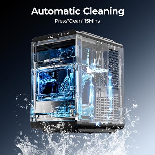 EUHOMY Crescent Ice Makers Countertop, 35Lbs/24H, 16Pcs in 12Mins, Auto Deep Cleaning, Timer, Portable Crescent Ice Maker Countertop with Crystal-Clear Ice Cubes for Home/Office/Party by EUHOMY - Image 6