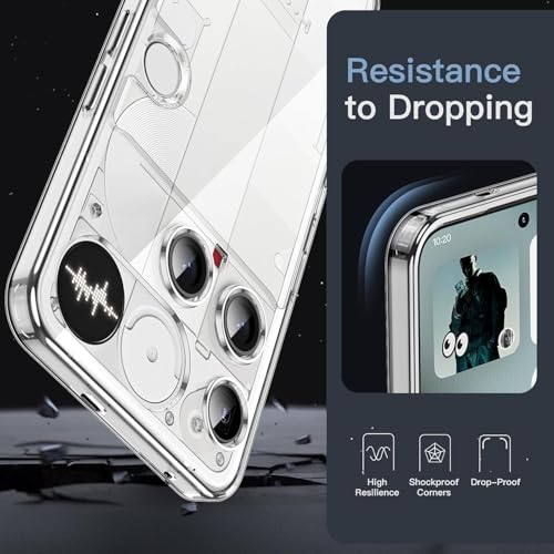 Image of JGD PRODUCTS for Nothing Phone 3 5G Premium Transparent Hybrid Soft Slim Dust Proof Back Case Cover with Camera Protection