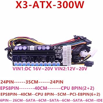 PSU Board for PICO-Box Digital DC-ATX Wide Voltage Input DC 16-20V 24PIN 300W Power Module for X3-ATX-300W HL-300H-15.5A