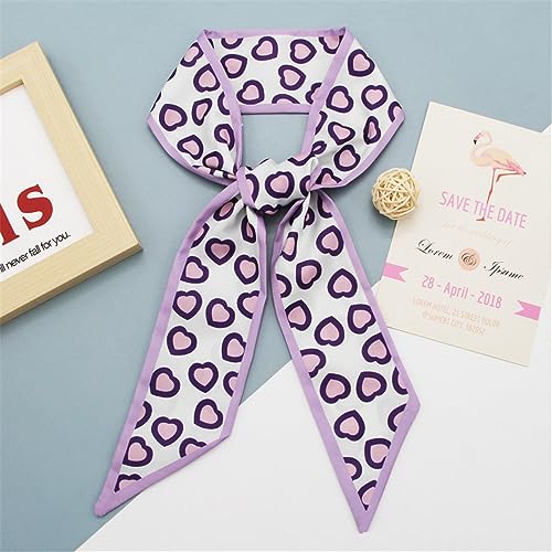 QTMY 5 Pack Purse Scarf for Bags Silk Head Scarf for Hair Handbag Women Scarfs Band Hair Neck Scarves Fashion Gifts,944