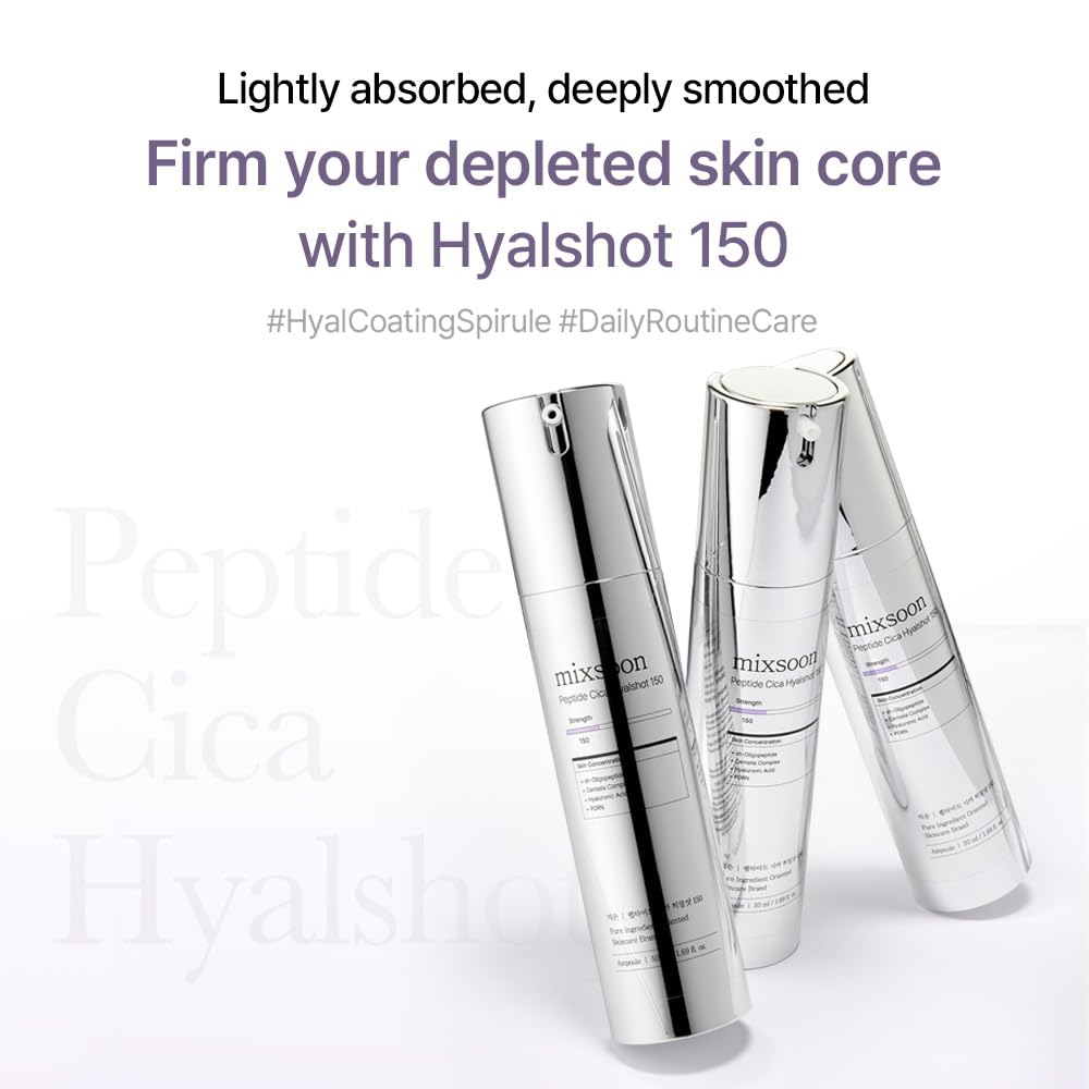 mixsoon Peptide Cica Hyalshot 150, Centella Asiatica, Hyaluronic Acid for Sensitive Skin Lightweight & Fragrance-Free - Image 3