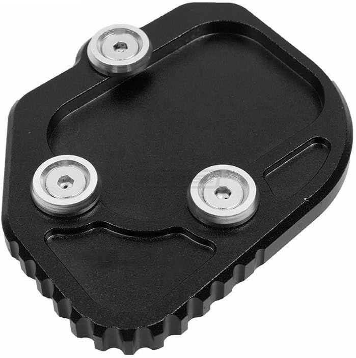 Motorcycle Kickstand Extender Pad for BMW C 400 X, Durable Side Stand Extension Plate, Heavy Duty Kickstand Brace, Enhances Motorcycle Stand Stability,A Black