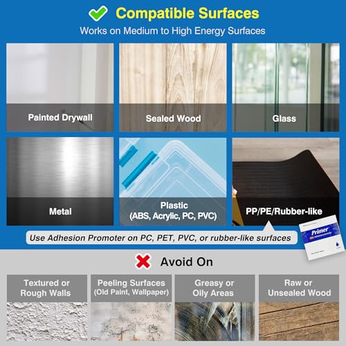 Double-Sided Removable Tape – 1" x 16.5 FT Heavy Duty PE Foam Mounting Tape with Adhesion Promoters – Wall-Safe Waterproof Damage-Free for Posters, Picture Hanging & Painted Walls - Image 5