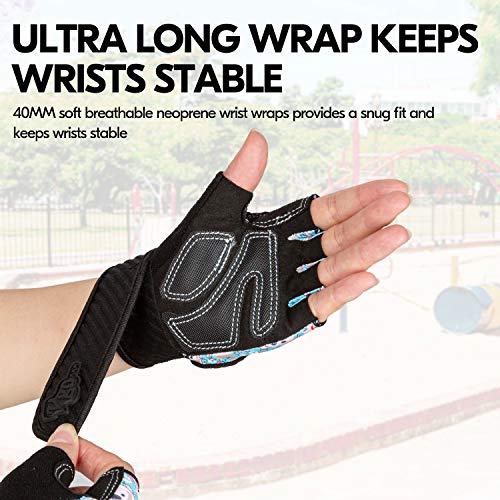image for Vgo... Age 5-6 Kids Half-Finger Breathable Skateboarding Gloves Outdoo