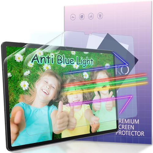Image of IPROKKO 2 Pack Anti Blue Light Screen Protector for Samsung Galaxy Tab S10 Plus /S9 FE Plus /S9 Plus /S8 Plus /S7 FE /S7 Plus (12.4 Inch), Matte Anti Glare Harmful Light Filter Eye Protection Cover, Bubble Free Easy Install